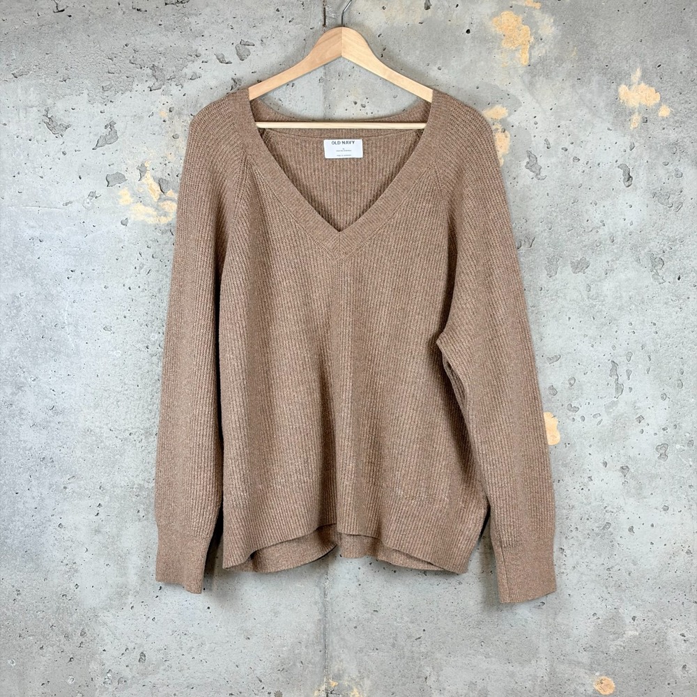 Old Navy Sweater Womens XL New Dawn Knit Cotton V-Neck Pullover 477699-01